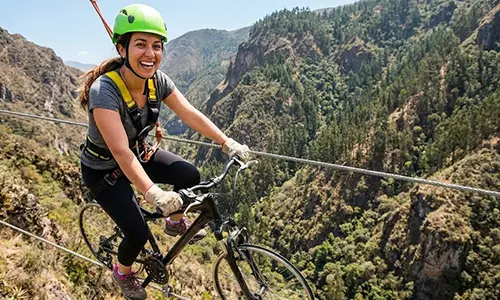 Skybike over Sacred Valley - Sam's Zipline